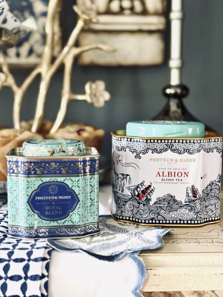 Two tea tins.