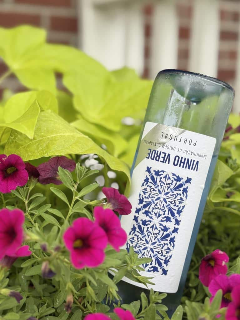 A DIY wine bottle water globe.