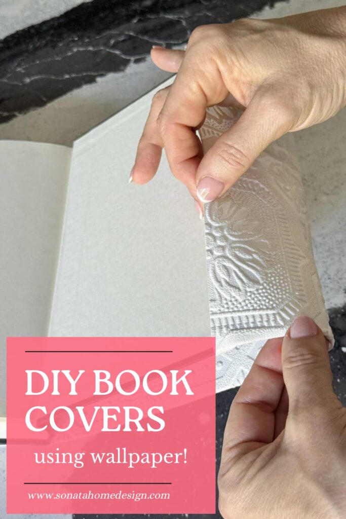 DIY book covers using wallpaper