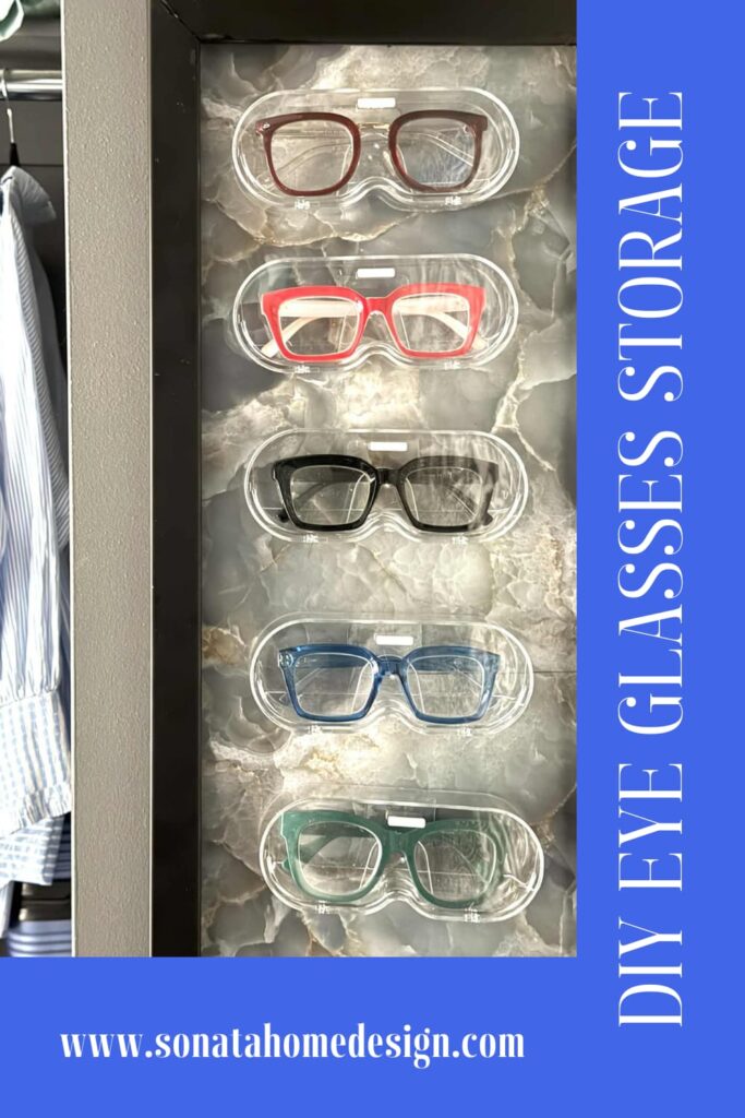 DIY eyeglasses storage