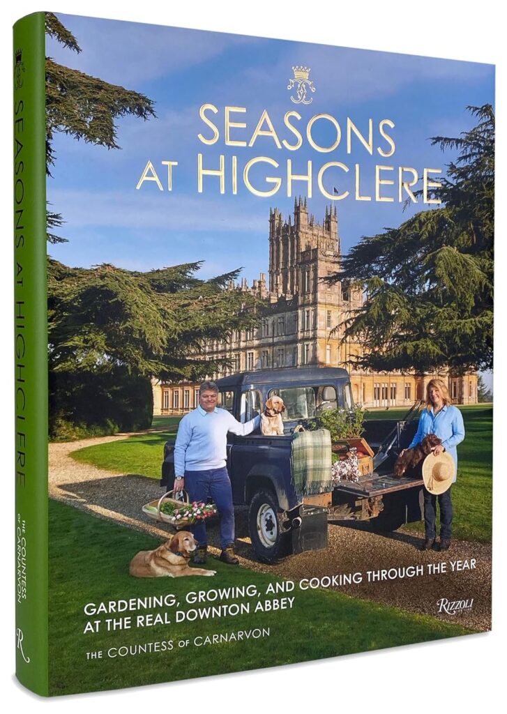 The book "Seasons at Highclere" from the gift shop on the Downton Abbey Tour.