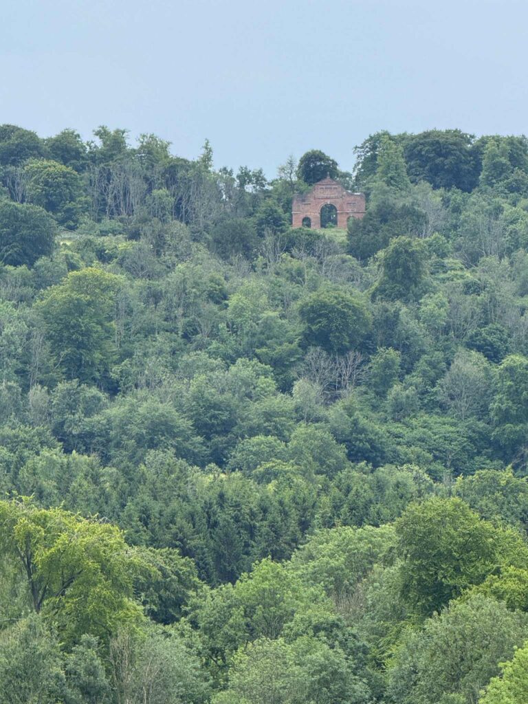 A folly nestled into the estate hills of Highclere Castle.