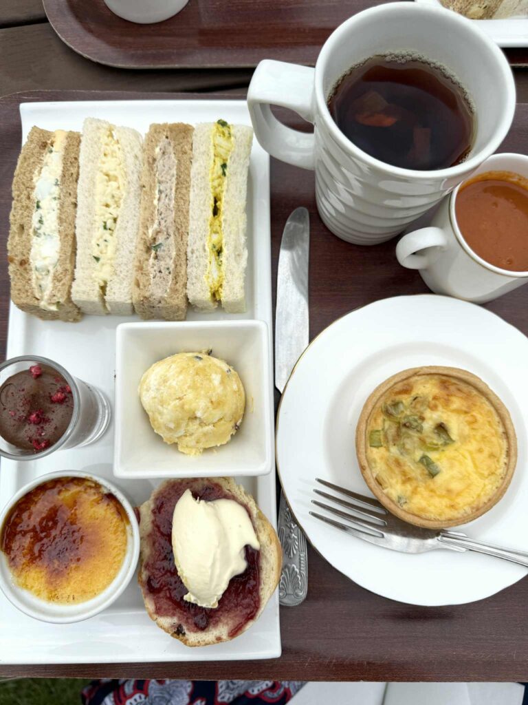 Tea time tray served as part of the Downton Abbey Tour.