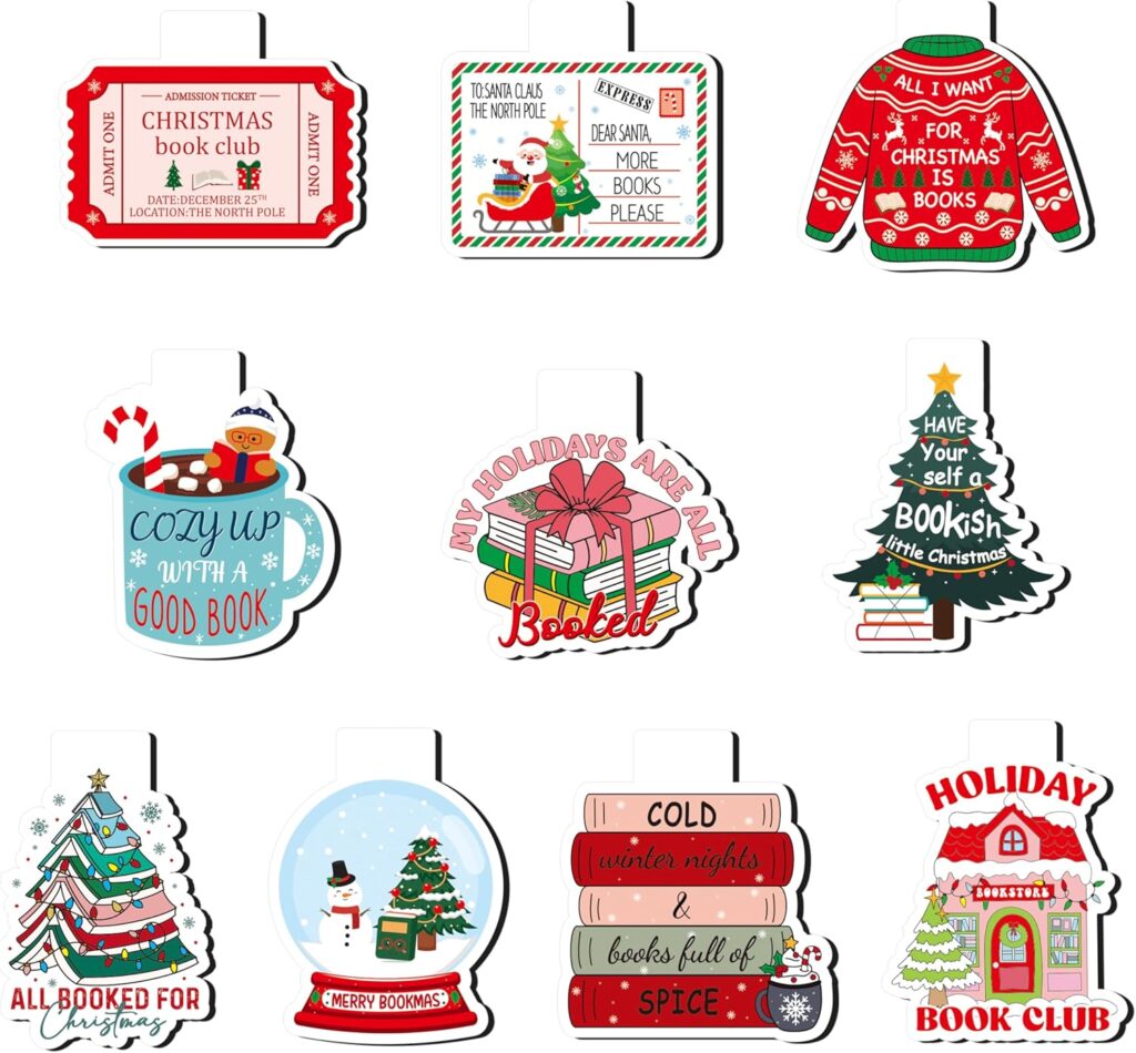 Advent calendar gift ideas: Christmas themed bookmarks.