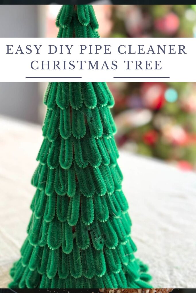 Easy pipe cleaner Christmas tree pinterest pin