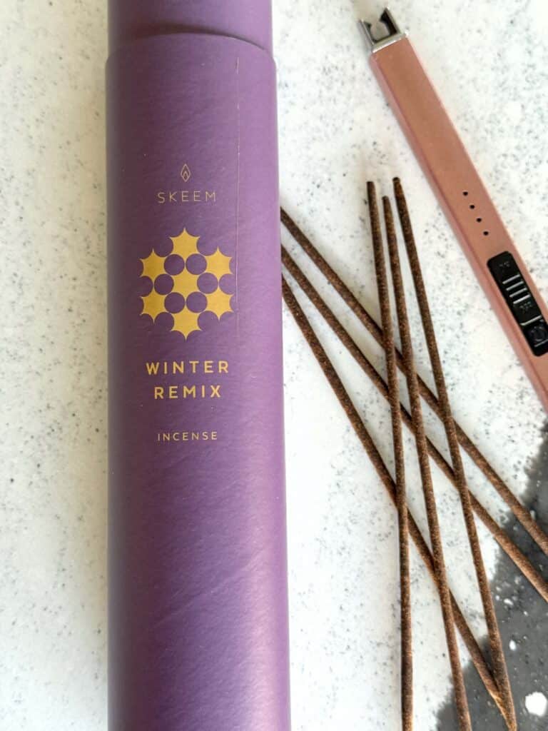 Incense sticks and a lighter.