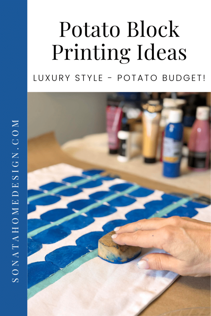 Potato block printing ideas Pinterest pin.