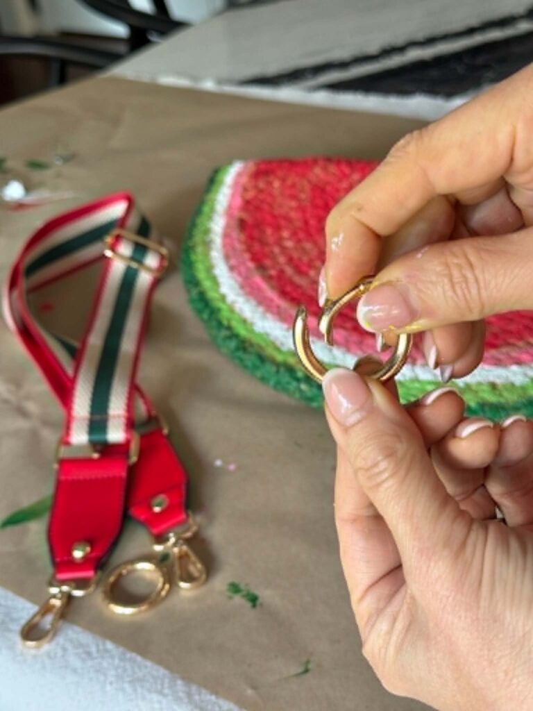 An O-ring used for the watermelon door hanger.