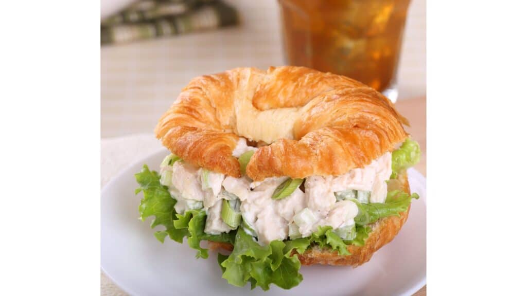 Chicken salad on a croissant