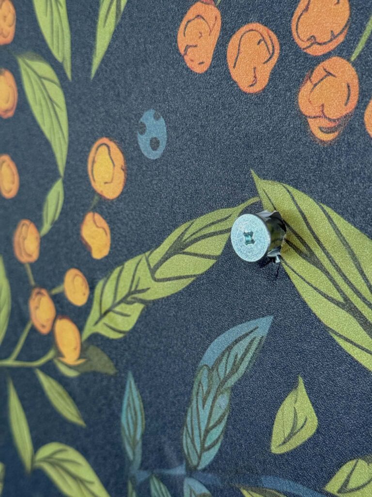 wallpaper on a refrigerator door.