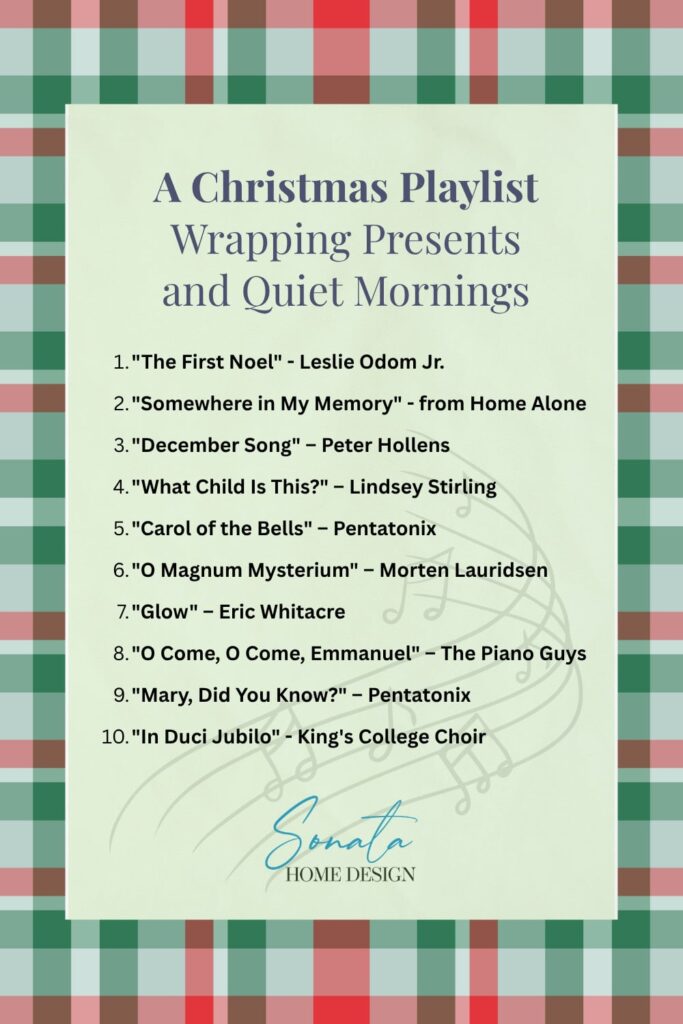 A Christmas playlist for wrapping presents and quiet mornings.